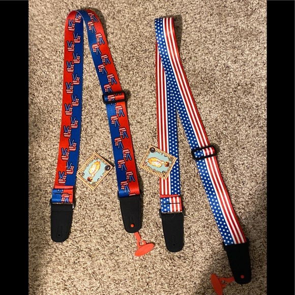 NEW Two patriotic guitar straps - Picture 2 of 4